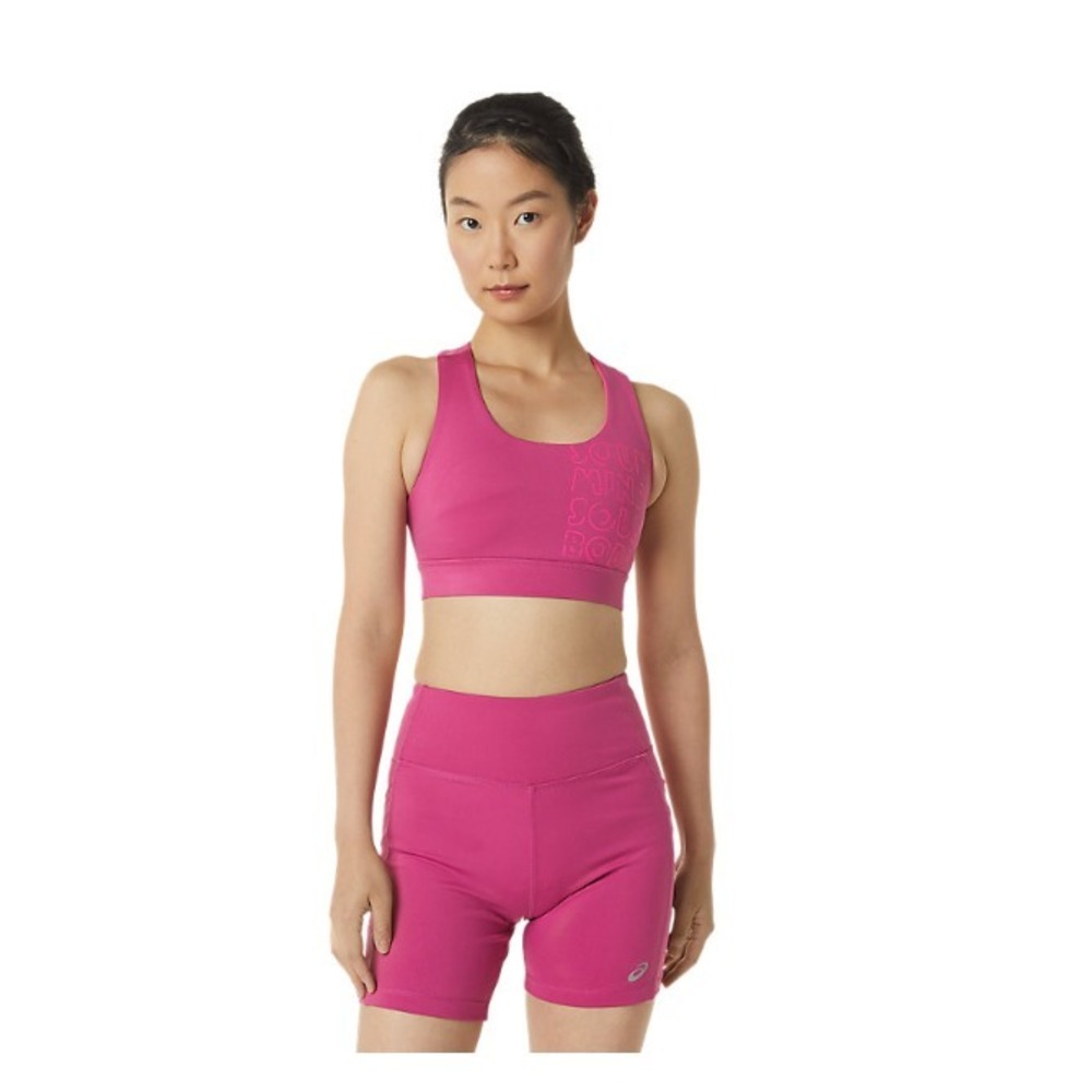ASICS® (Women's XS) PR LYTE™ Sports Bra in Fuchsia Red/Pink Glo